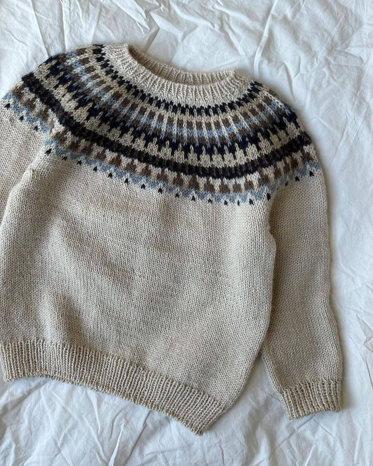 Closeup af lys Celeste Sweater Junior