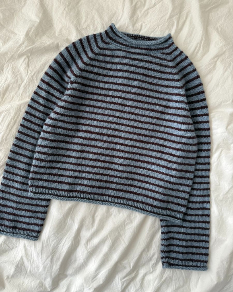 Liggende blå og bordeaux Frankie Sweater