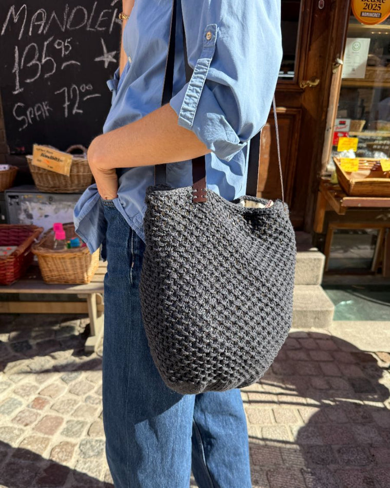 Læderstropper til French Market Bag - Mørkebrun