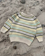 Liggende Friday Sweater i forskelligfarvede striber