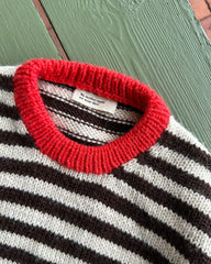 Closeup af flerfarvet Holger Sweater 