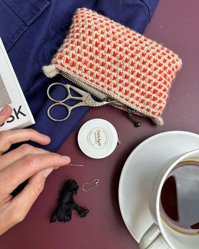 Rød og hvid Marie Purse