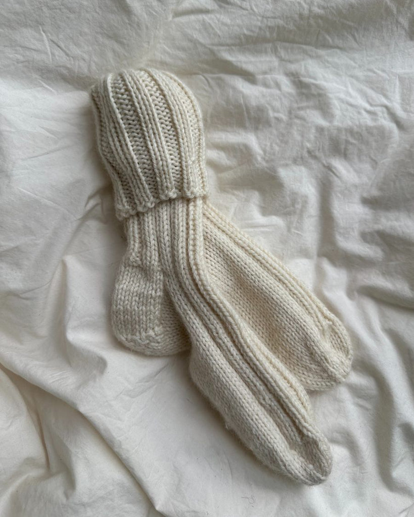 Sammenfoldede hvide Sunday Socks Junior
