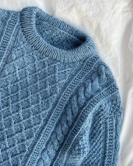 Detaljebillede af blå Moby Sweater Junior 