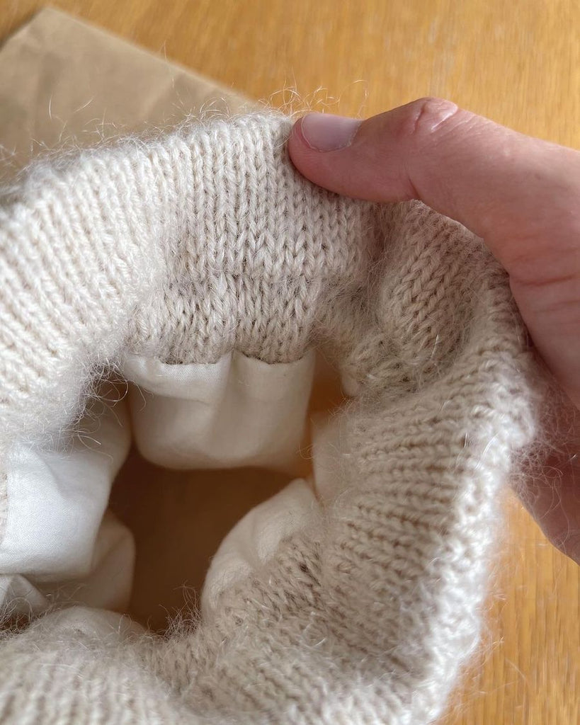 Futter für Tasche mit rundem Boden - Umfang 48 cm - Natur