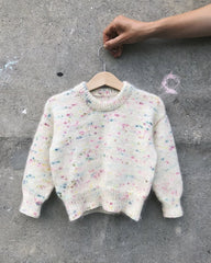 Hvid Stockholm Sweater Junior med multifarvede nistre på bøjle